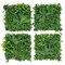 4 Pieces 20"x20" Artificial Boxwood Hedge Panels Faux Greenery Wall Decor for Indoor or Outdoor Use